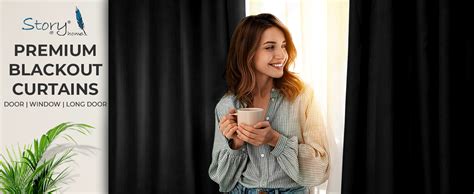 Buy Story@Home Blackout Window Curtains 5 Feet Set of 1 | Plain Printed ...