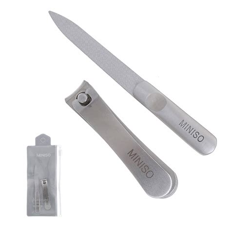 Buy MINISO Manicure 2-Piece Set (Small Size Stainless Steel Nail ...