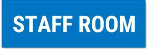 Mindcraftz Staff room Sign Board Blue Color Sticker | Pack of 3 |12 x 4 ...
