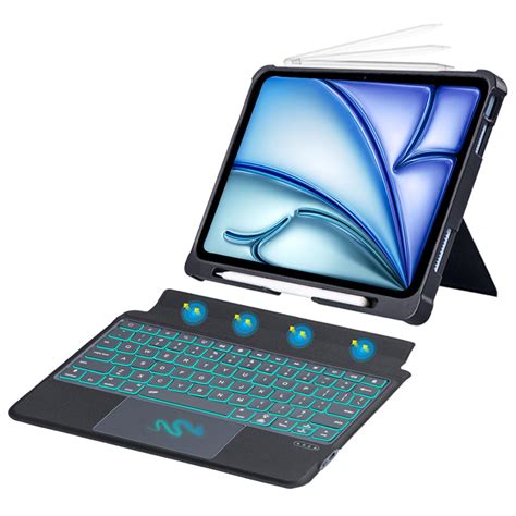 T5509D Keyboard Case for iPro Air 13” 2024/ iPad Pro 12.9 Inch Cover ...
