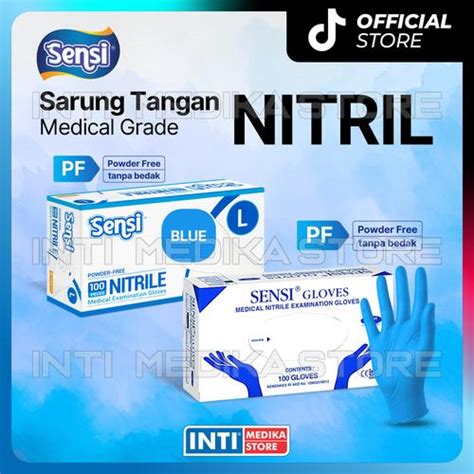 Promo SENSI - Sarung Tangan Nitrile Tanpa Tepung POWDER FREE | Nitril ...