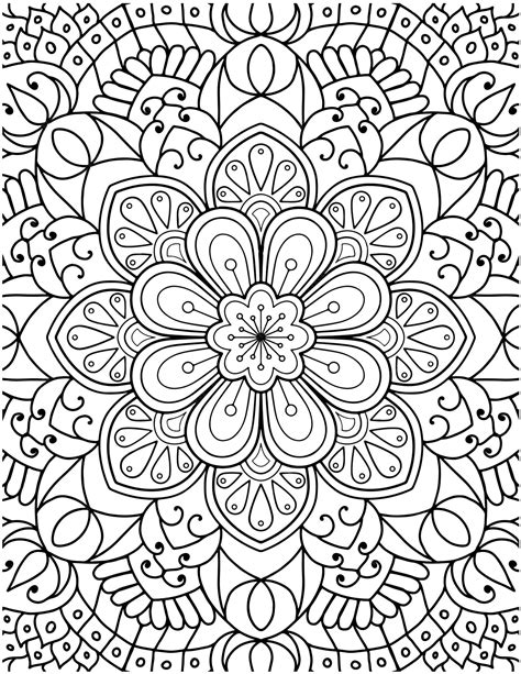 Detailed Mandala Coloring Pages For Adults