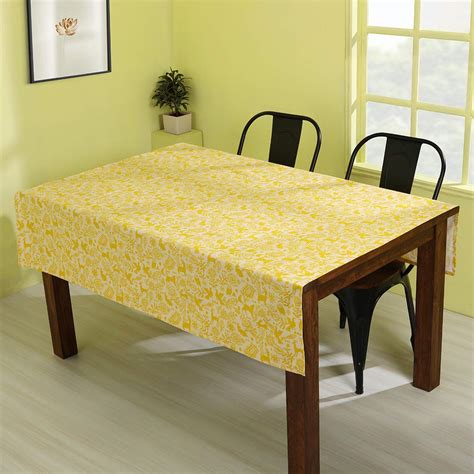 Buy Chumbak Sunrise Trails Rectangle Table Cover - Yellow Online at Low ...