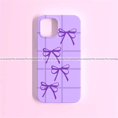 Pretty lavender aesthetic bows case – THE FASHELLA