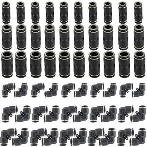 Buy Jienk 30PCS Push to Connect Pneumatic Fittings Kit, Quick Release ...