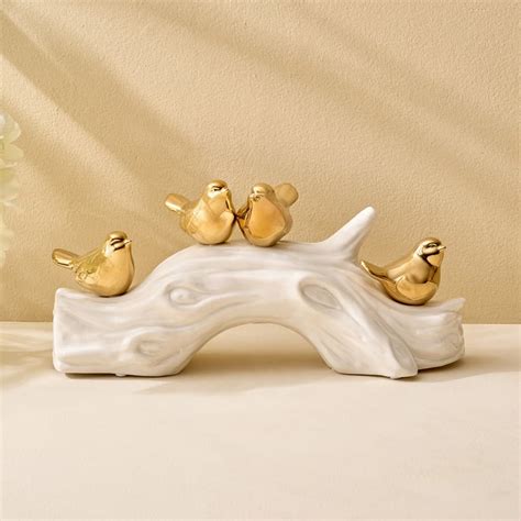 Buy Brighton Rio Ceramic Bird on Log Figurine from Home Centre at just ...