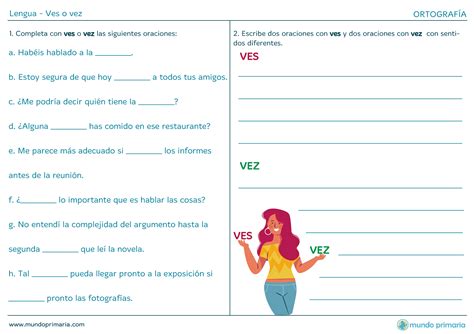 Ves o Vez Ejemplos que explican la diferencia entre ambos