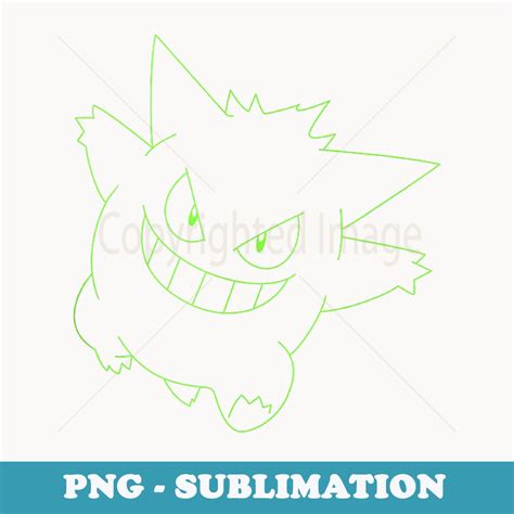 Pokemon Gengar Big Face - Signature Sublimation PNG File | Inspire Uplift