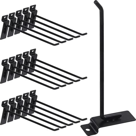 Swpeet 20Pcs 8 Inch Heavy Duty Slatwall Hooks Assortment Kit, Slatwall ...