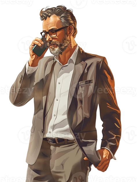 Business Man On Phone PNG 的图像结果