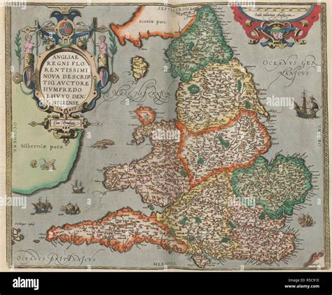 16th Century Map Of England