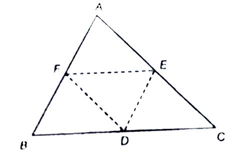 In the adjoining figure D, E and F are the mid-points of the sides BC ...