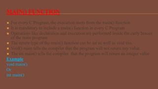 Image result for C Programming Main Function