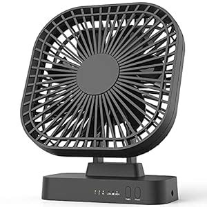 Buy 5'' AA Battery Operated Fan, Desk Fan with Timer, 3 Speeds, Extra ...