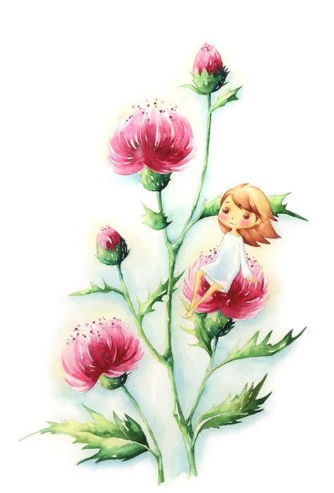 坐在花朵上的卡通女孩PSD分层素材模板下载(图片ID:524066)_-卡通动漫-PSD分层素材-PSD素材_ 素材宝 scbao.com