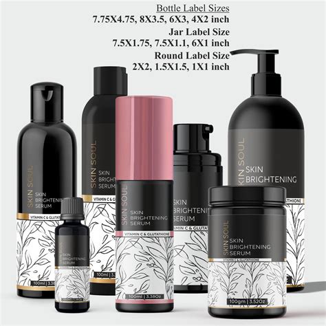 Customized Body Product Labels, DIY Cosmetic Label Editable Cosmetic L ...