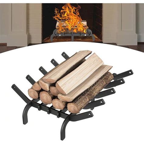 YARDIN Rejilla para leña, robusta rejilla para fuego de acero con alto ...