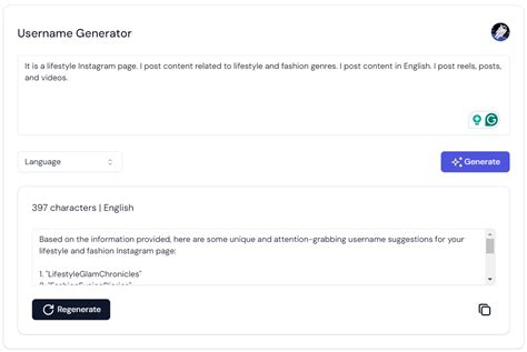 Free Username Generator by Merlin AI