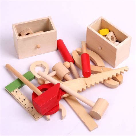 木制DIY手提多功能仿真工具箱1.3套装组合儿童益智过家家拆装玩具-阿里巴巴