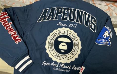 全新 AAPE by A Bathing Ape 藍色 鋪棉 立領外套 1元起標 | Yahoo拍賣