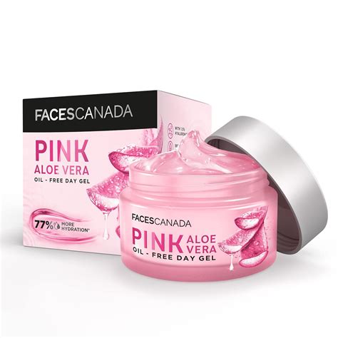 FACESCANADA Pink Aloe Vera Oil-Free Day Gel, 50g | 1.5% Hyaluronic Acid ...