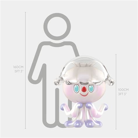 Animal Jellyfish Labubu Sculpture 100cm | Indoor Fantasy Art Piece