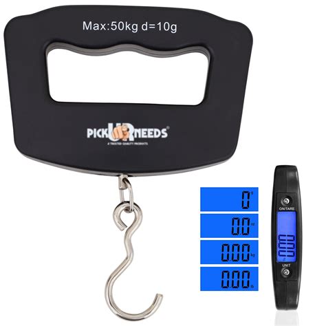 Pick Ur Needs Portable Digital Luggage Weighing Scale with Hook And 2