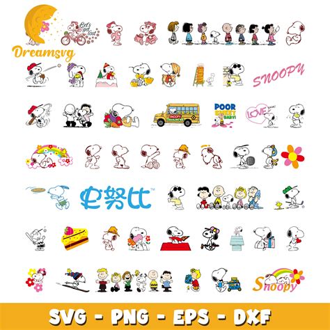 The Peanuts Movie characters bundle svg, Snoopy characters svg ...