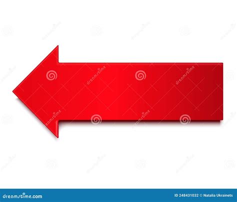 Big real red arrow stock vector. Illustration of icon - 248431032