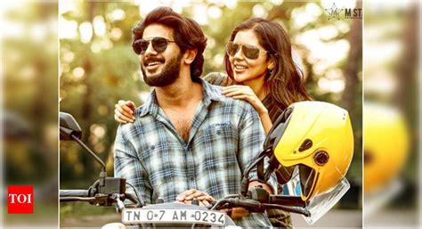 Dulquer Salmaan and Kalyani Priyadarshan take off on a bike set in the ...