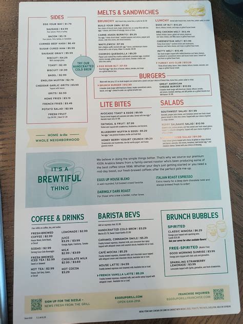 Eggs Up Menu