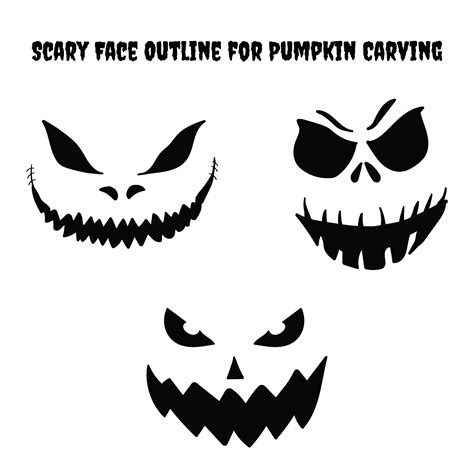 Printable Scary Pumpkin Carving Templates