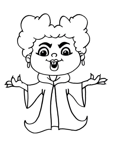 Hocus Pocus Coloring Pages (Free Printable PDF)