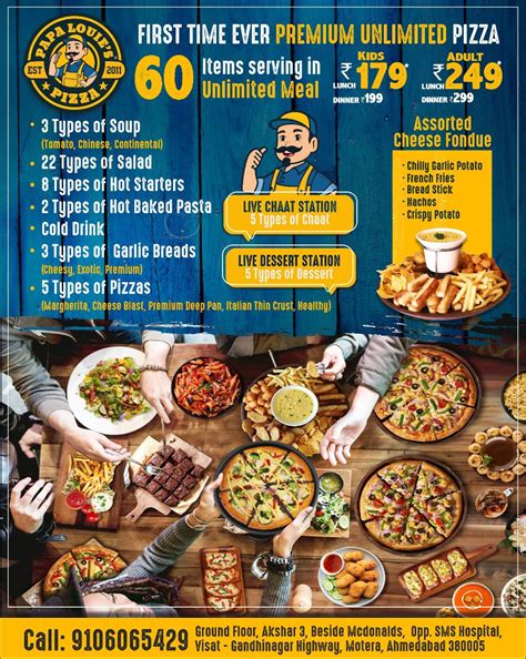Menu at Papa Louie's Pizza - Motera Ahmedabad, Ahmedabad