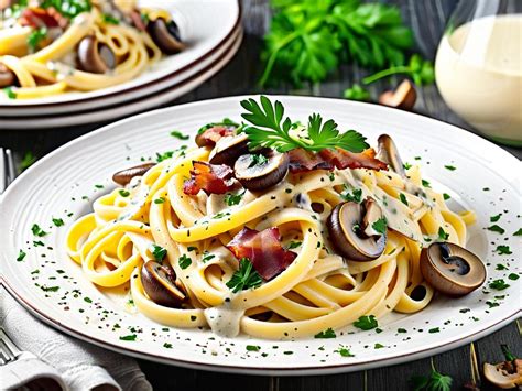 Паста с беконом и грибами: превосходное сочетание с изысканным вкусом