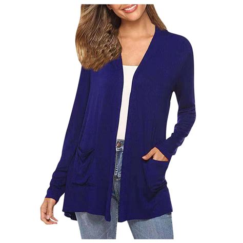 Women's Casual Long Sleeve Open Front Lightweight Cardigans with ...