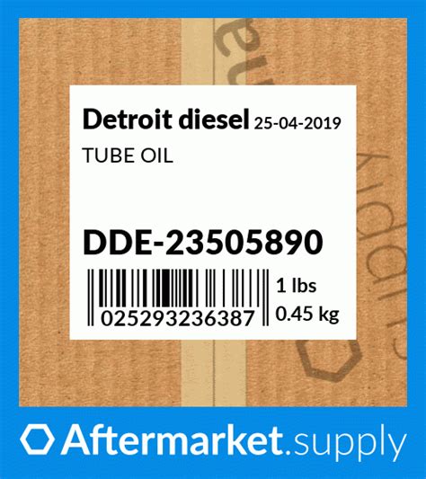 DDE-23505890 - TUBE OIL fits Detroit diesel | AFTERMARKET.SUPPLY