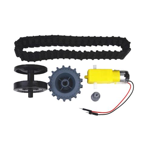 UJEAVETTE Plastic Tank Track Conveyor Belt TT Motor Wheels Set for DIY ...