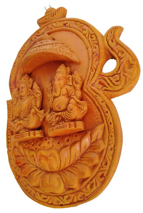 Terracotta Lord Ganesha and Laxmi MATA Ganesha Laxmi Wall Hanging Show ...