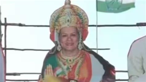 Telangana: Congress depicts Sonia Gandhi as a goddess in posters, BJP ...