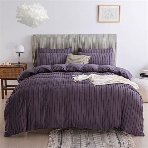 Amazon.com: JELLYMONI Purple Duvet Cover Twin Size - 3PCS Microfiber ...