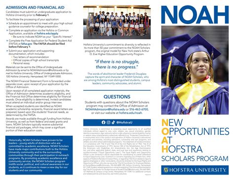 New Opportunities At Hofstra (NOAH) by Hofstra University - Issuu