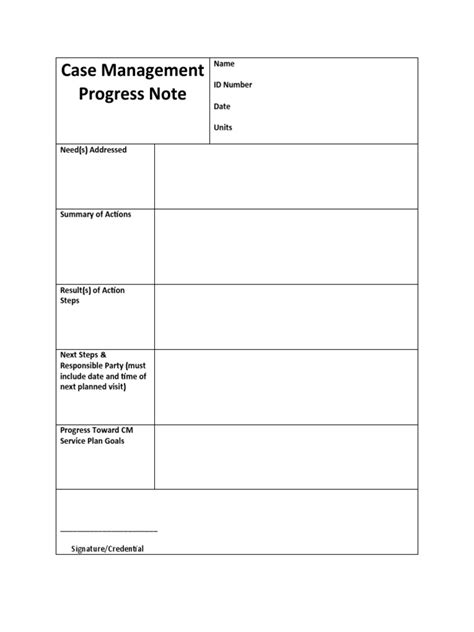 Image result for Case Management Progress Note Examples