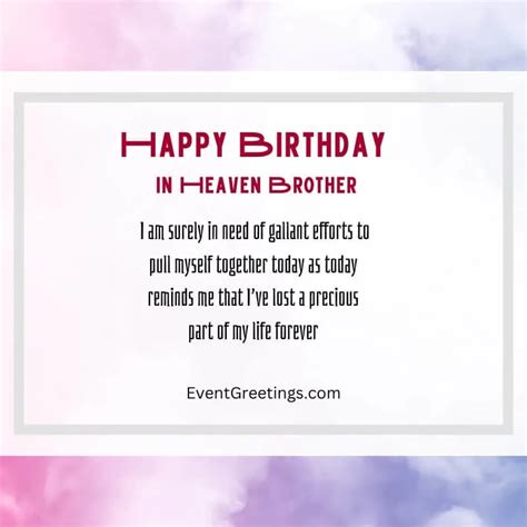 30 Touching Happy Birthday In Heaven Brother Wishes