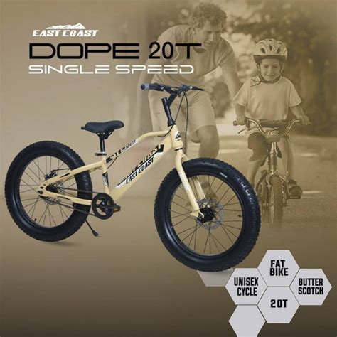 DOPE 20T Kids Fat Bike With Dual Disc Brakes - Butter Scotch Color ...