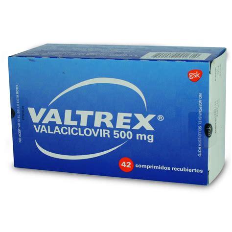 Valtrex Valaciclovir 500 mg 42 Comprimidos Recubierto - FarmaCompara