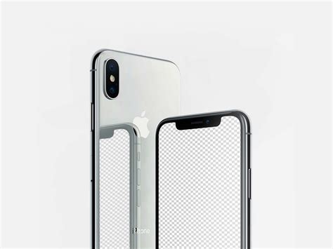 Two Free iPhone X Mockup with Reflection (PSD)