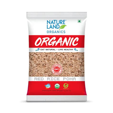 Buy Natureland Organic Red Rice Poha - 500g from Refresh