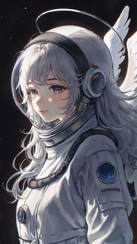 Download wallpaper 1080x1920 astronaut, girl, spacesuit, anime, art ...