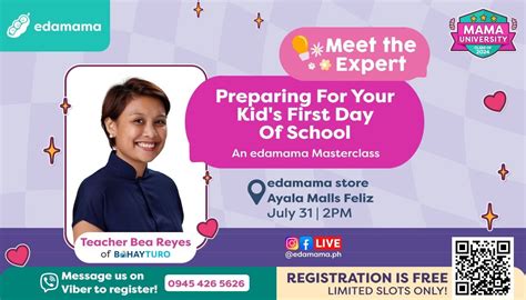 Preparing For Your Kid’s First Day of School: An edamama Masterclass ...